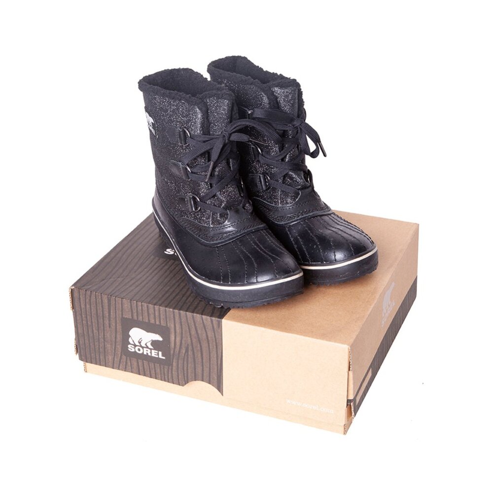 Jessica - New Sorel Tivoli Glitter Black Noir Snow Waterproof Boots Size 8.5